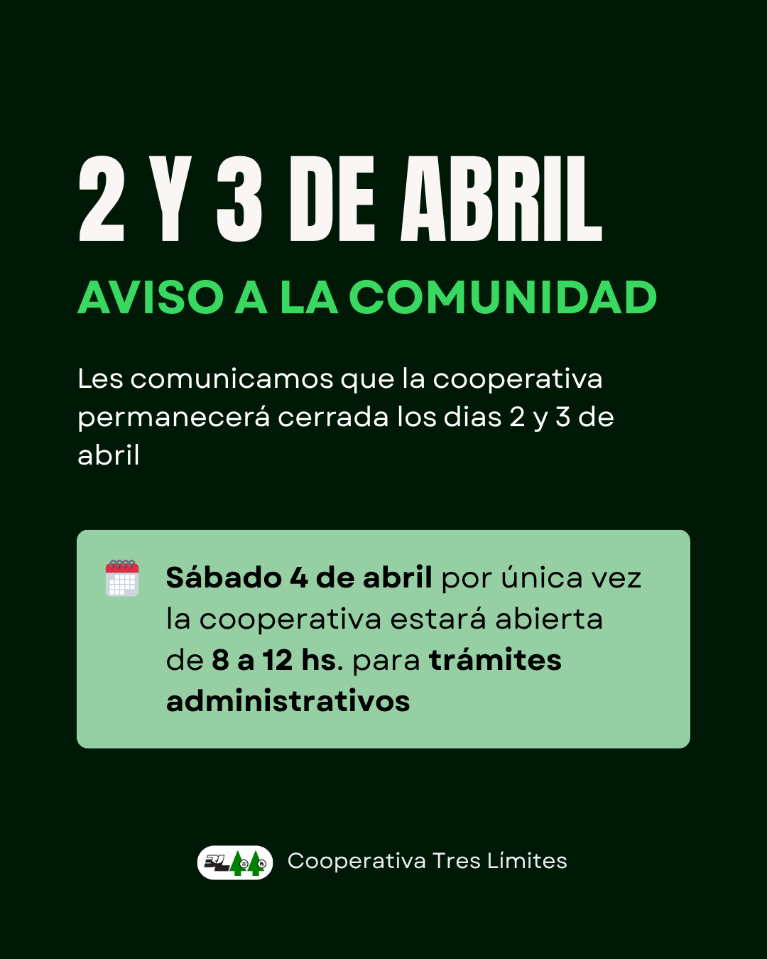 aviso feriado